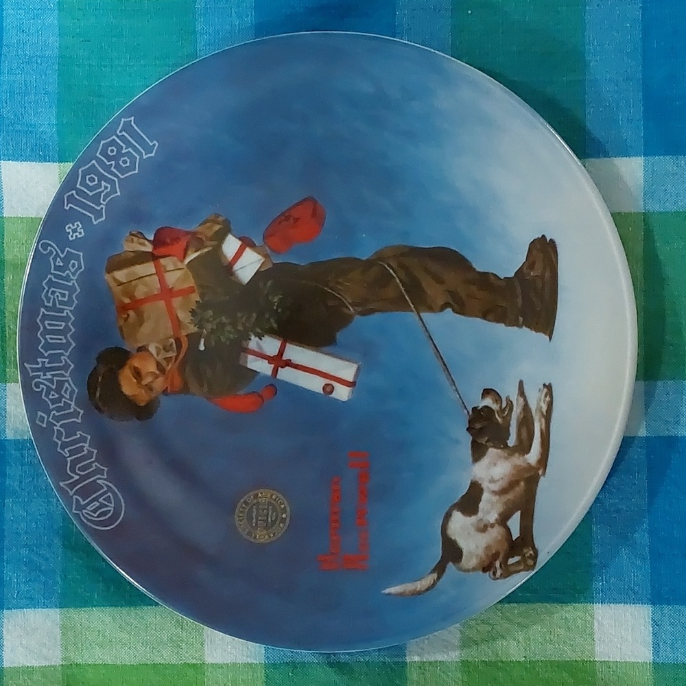 Vintage Norman Rockwell Christmas 1981 Collector's Plate